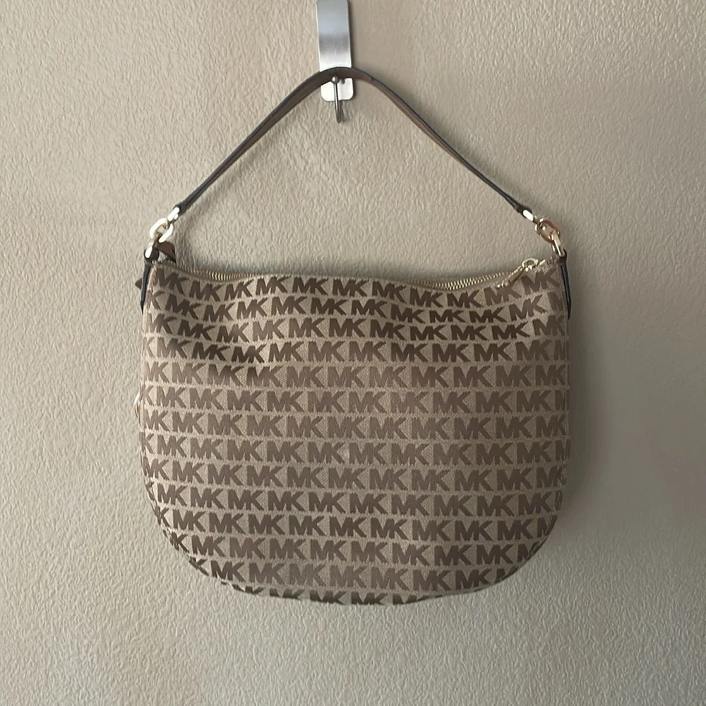 Michael Kors Brown Logo Shoulder Bag